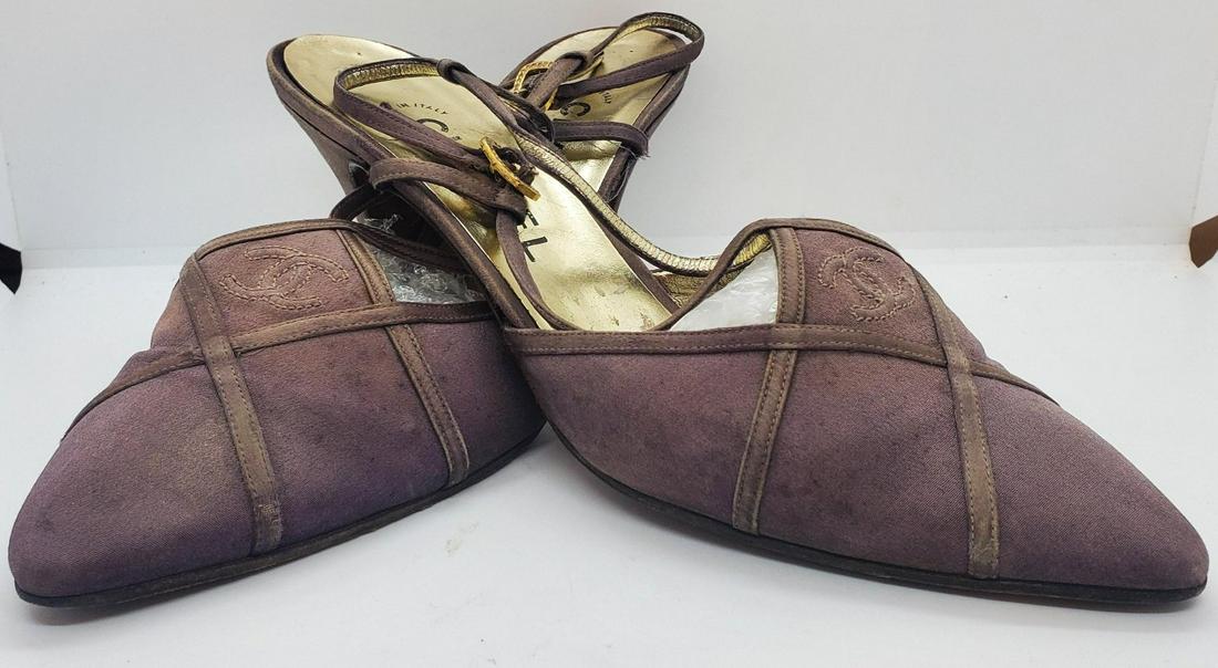 Chanel Purple Strap high Heel size39: Chanel Purple Strap high Heel size39