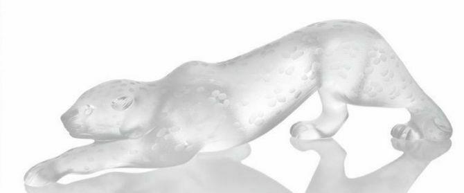 Lalique Crystal Jaguar Transparent: Lalique Crystal Jaguar Transparent