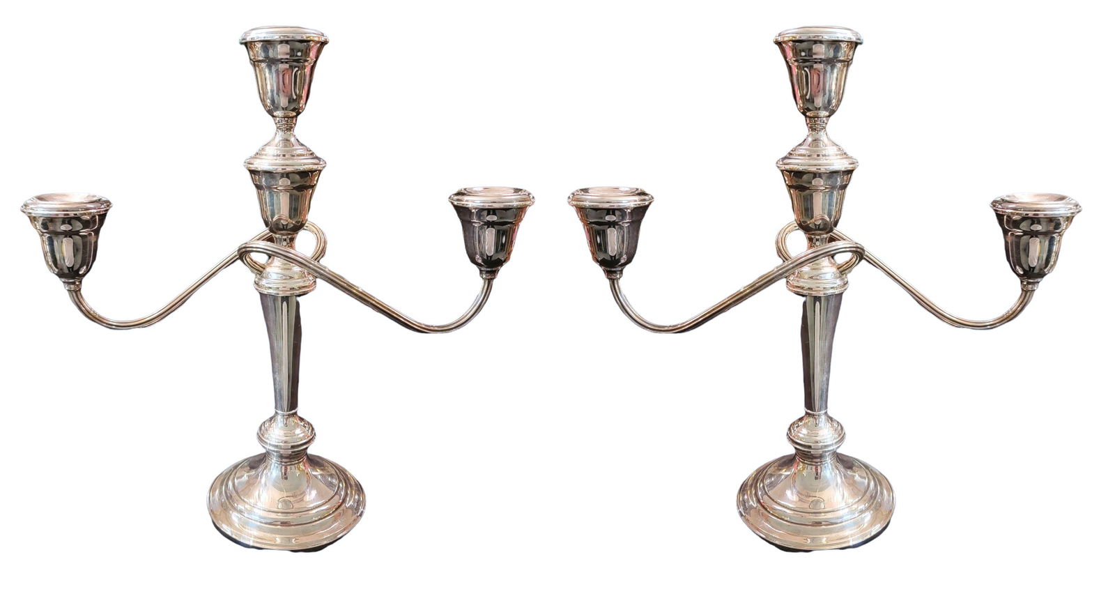 Gorhams Pair of Candelabras Silver Set (1 of 7)