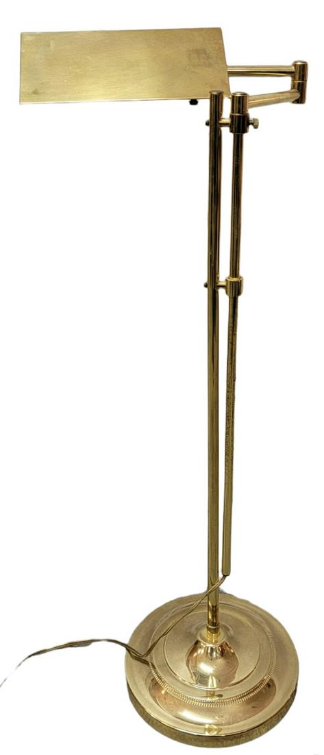 Mid Century Jorge Kovacs Style Adjustable Floor Lamp: Mid Century Brass Adjustable Floor Lamp Jorge Kovacs Style