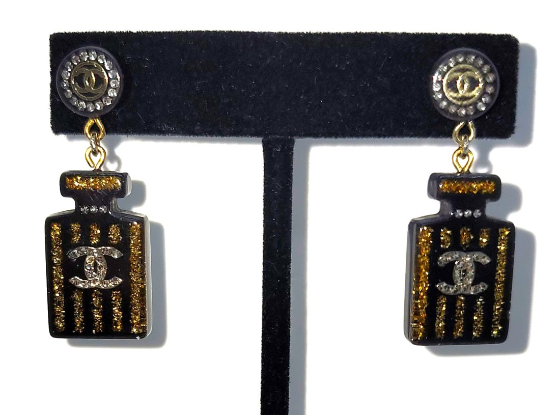 Jumbo Rare Chanel CC Dangle Earrings (1 of 8)