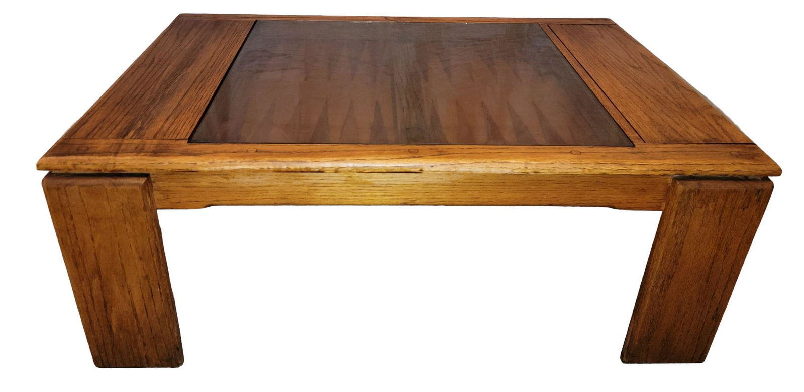 Bakgamon Teak Coffee Table With Glass Top (1 of 5)