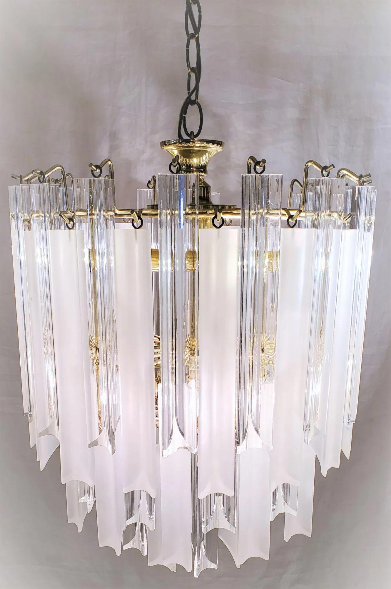 Mid Century Modern 3 DBL Tier Lucite Waterfall (1 of 6)