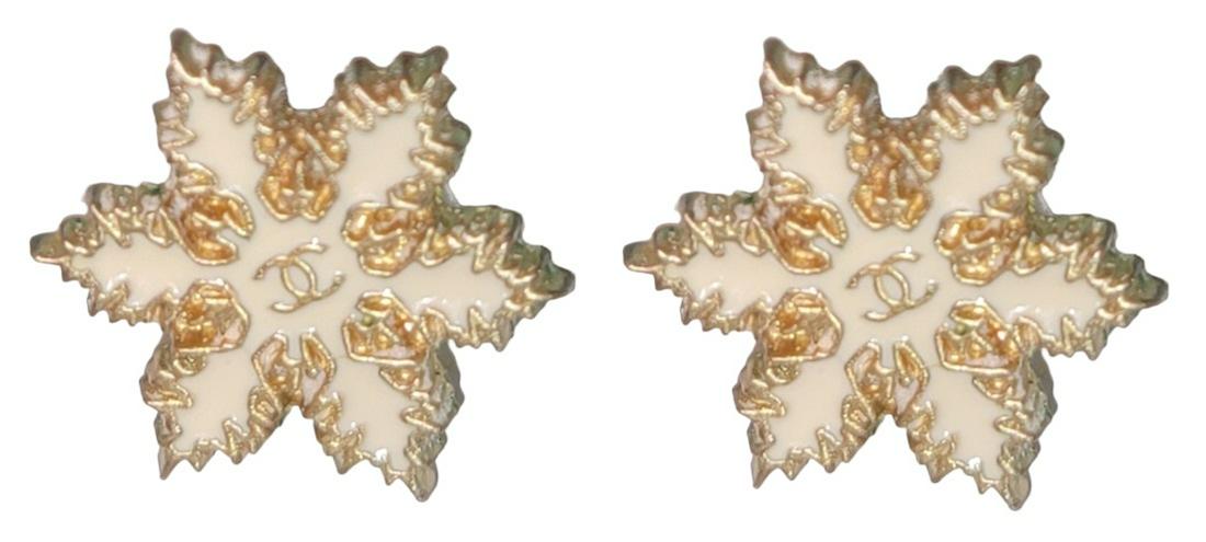 Chanel Snowflake Stud Earrings (1 of 6)
