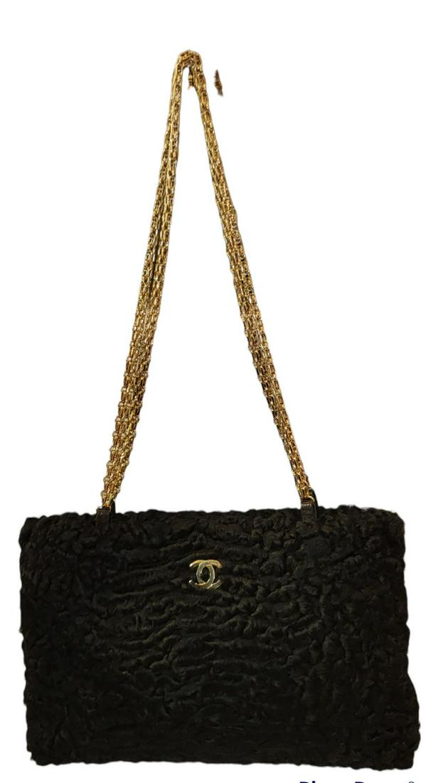 Chanel Rare Exotic Persian Lamb Skin hand bag Clutch (1 of 9)