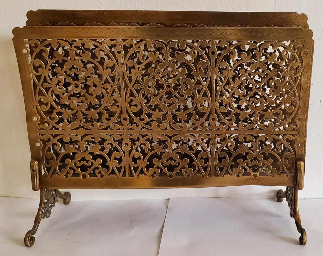 19thc Metal Three Slot Letter or Napkin Holder (1 of 9)