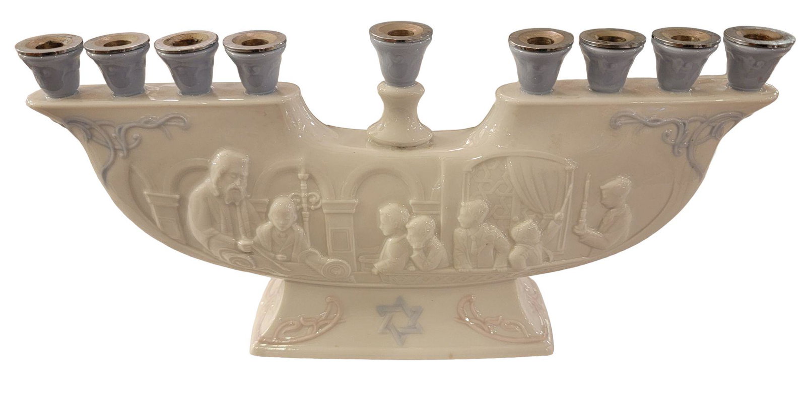 Lladro Spain Menorah candle holder: Lladro Spain Menorah candle holder