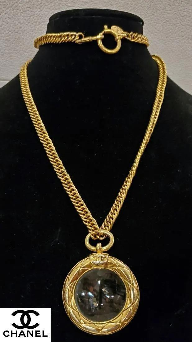 Auth CHANEL Vintage Long necklace Loupe/Magnifying (1 of 5)