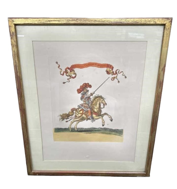 Vintage Framed Embossed  Engraving of Louis XIV (1 of 5)