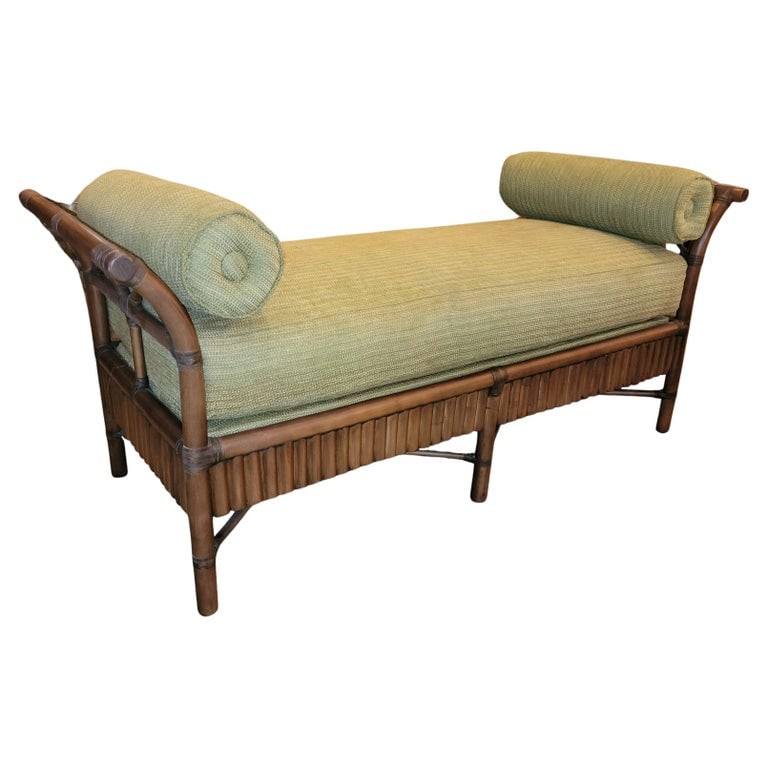 Modern Ficks Reed Fabric Bamboo and Rattan Sofa (1 of 9)