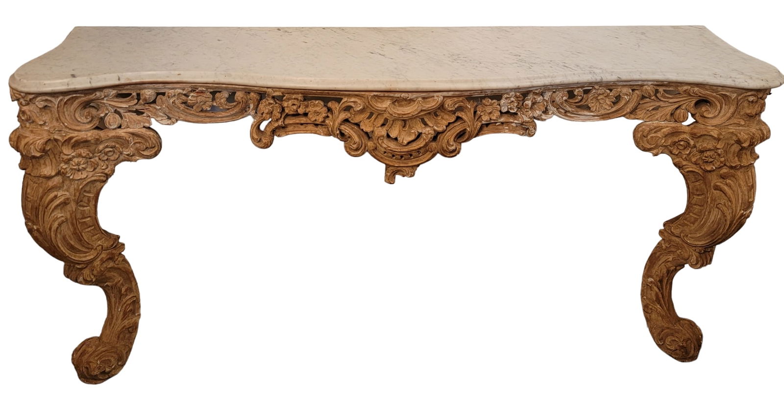 Vintage French Continental Marble Top Console Table (1 of 9)