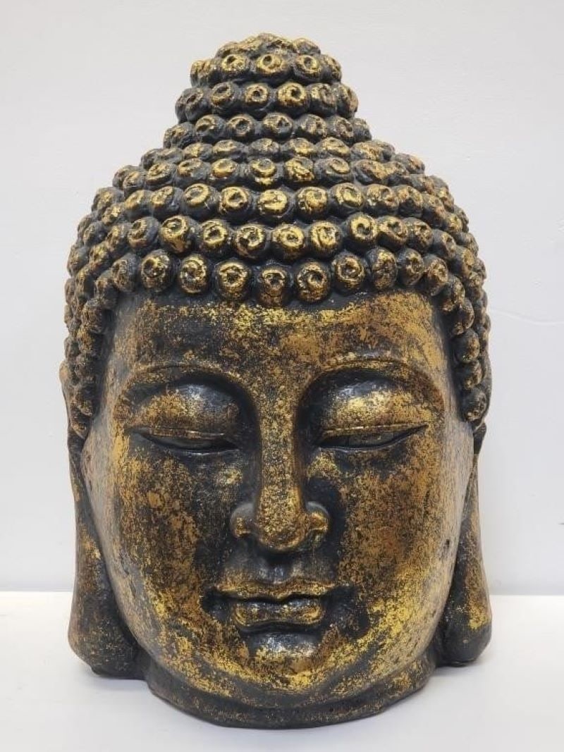 Monumental Ceramic Buddha Head Sculpture (1 of 3)
