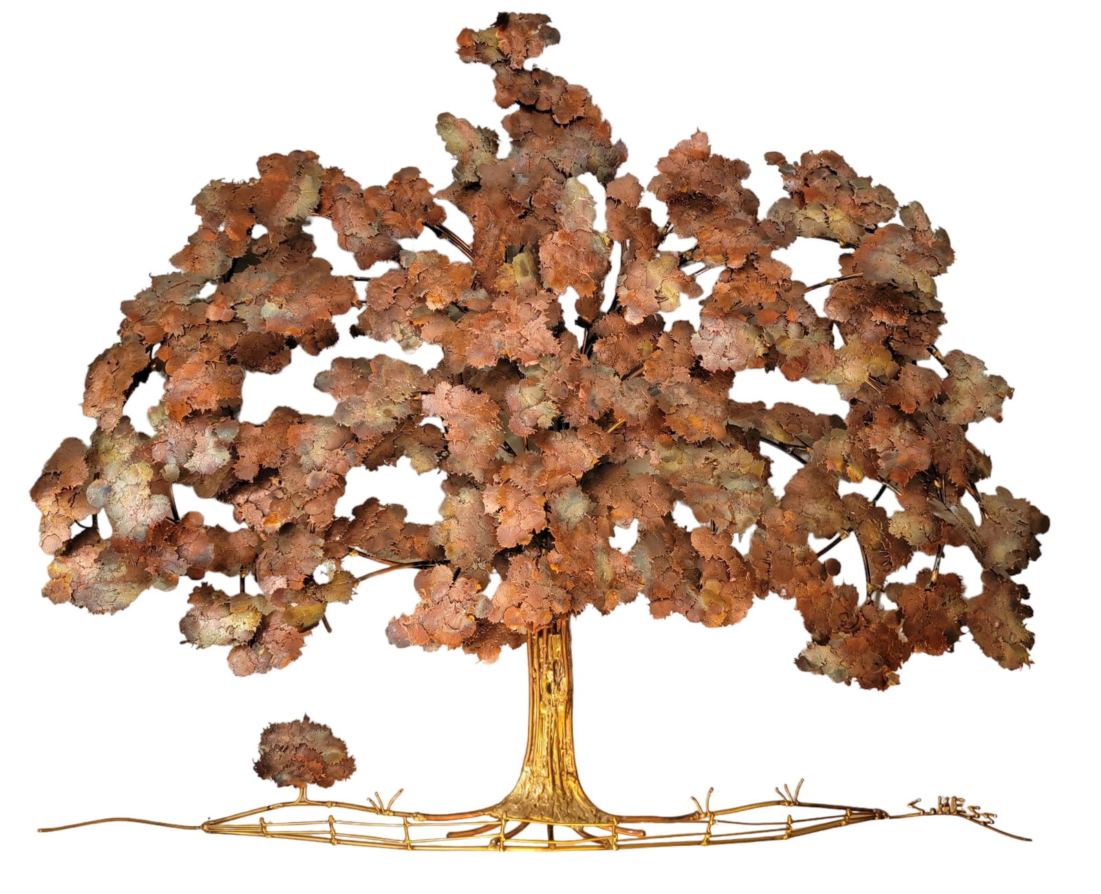 Vintage C . Hess Copper and Bronze Tree Sculpture (1 of 8)