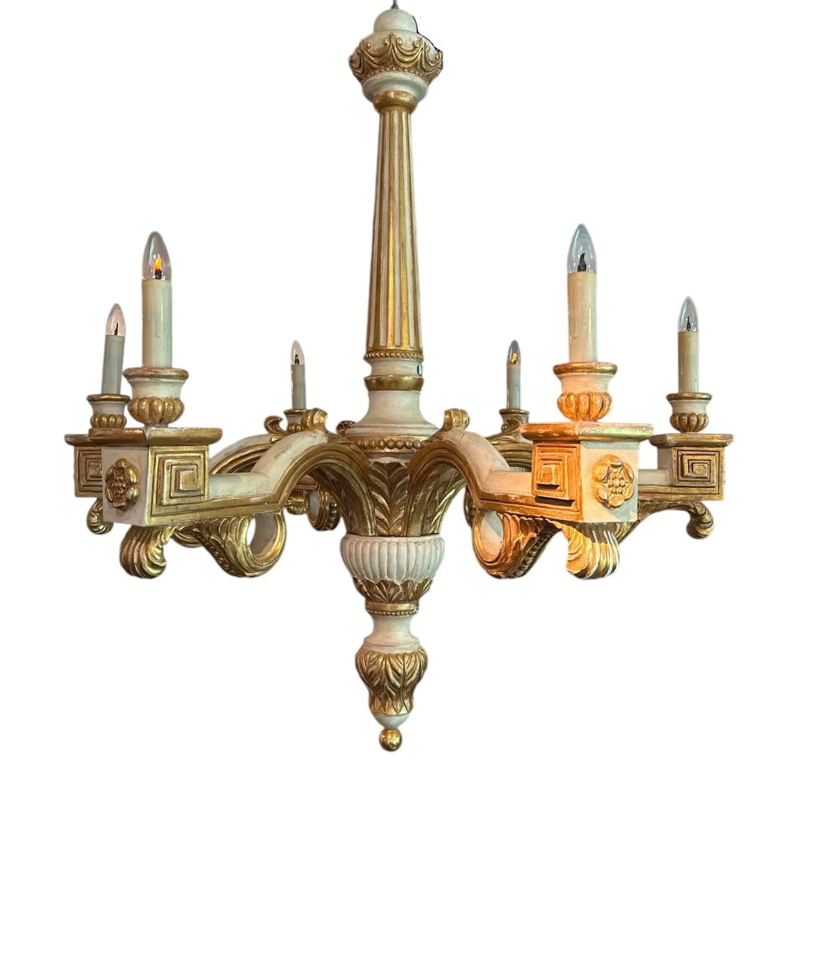 Louis XV Style Wood Chandelier Early 20th Century (1 of 4)