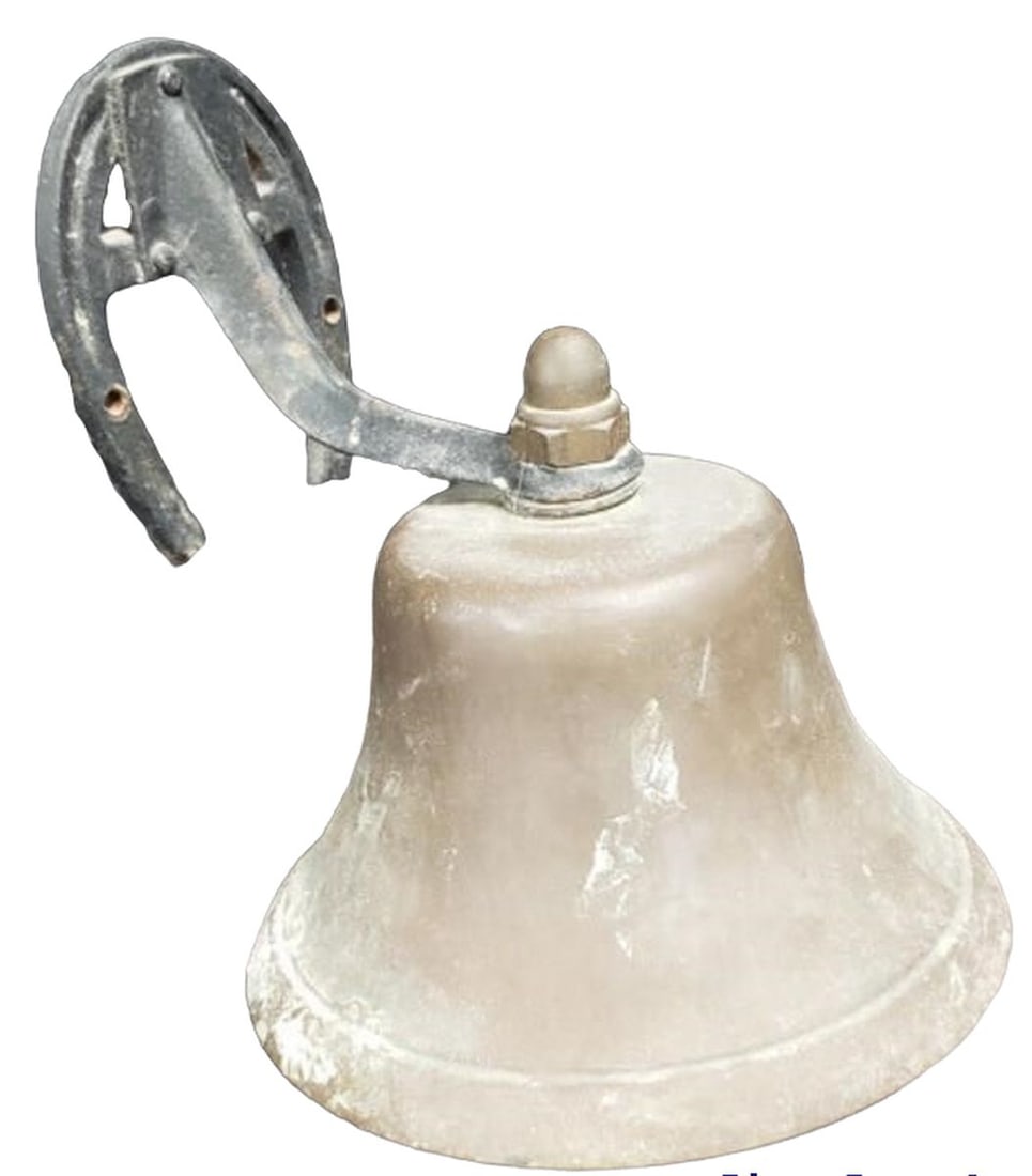 Antique Iron and Brass Wall Mounted Bell (1 of 4)