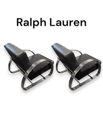 Brand New Pair of Leather Ralph Lauren Hudson Street Lounge Chair