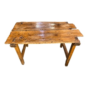 Antique 19th Century Primitive Country French Coffee/ Side Table