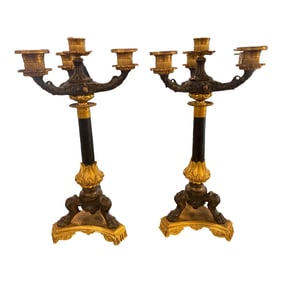 Pair of Late 20th Century French Empire Style Candelabra