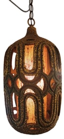 Mid Century 60s Ceramic Hanging Pendant Lamp