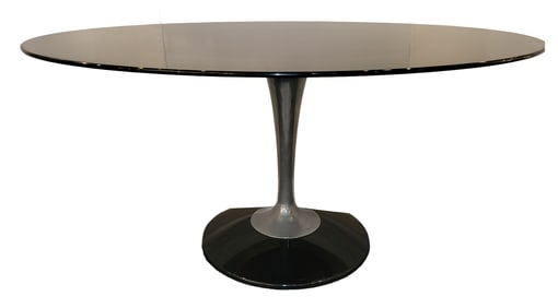 Mid Century Glass and Metal Dinning/ Conference Table