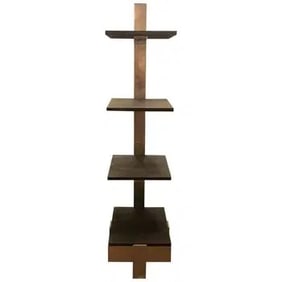 Mid-Century Modern 4 Tier Shelf/Chrome Stand