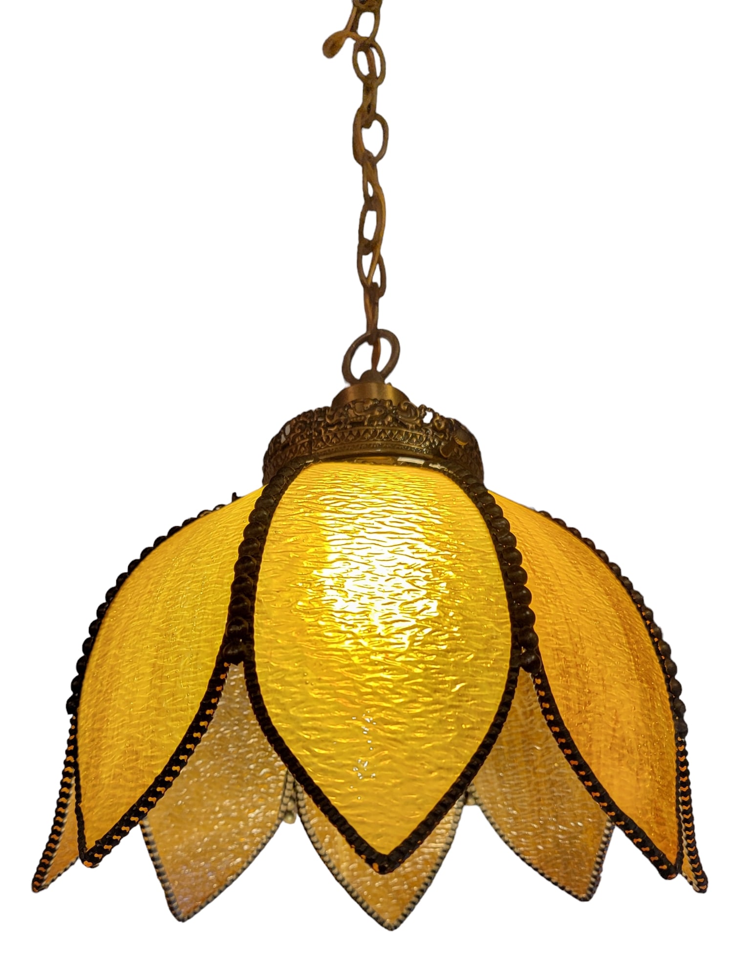 Mid Centurty Swag Glass Tulip Pendant Light (1 of 6)
