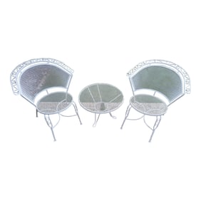 Russell Woodard, Outdoor Set of Chairs and Side Table