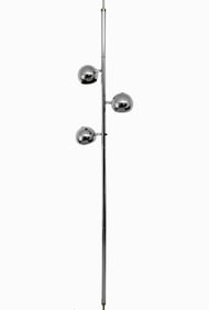 Vintage Chrome Space Age Tension Pole Lamp