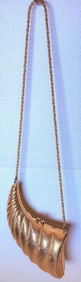Italian 80s Golden Conch Purse