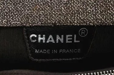 Authentic Canvas And Metal handle Chanel Handbag