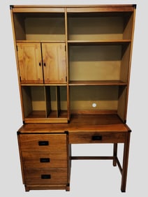 Mid Century Danish Desk With Shelves By Drexel