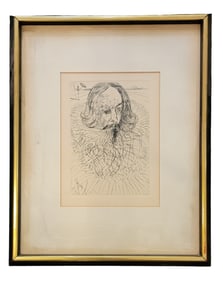 Drawing of Cervantes By Salvador Dali