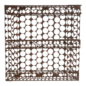 1980s Mid Century Modern Contemporary Recycled Wrought Iron Shelf Unit Sculpture