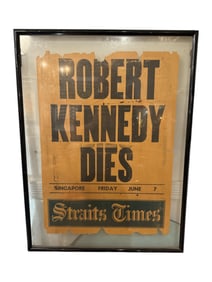 Robert Kenedy Framed Newspaper Clipping