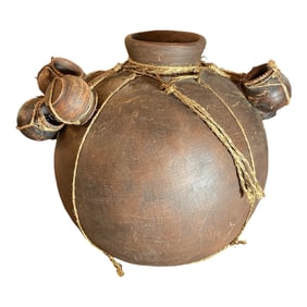 1970s Mexican Pottery Tarahumara Indian Water Jug Pot