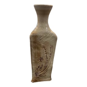 Mid-Century Art Fossil Infuse Pottery Vase