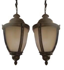 Pair of Modern Hanging Lanterns