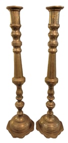 Bronze Antique Tall Candle Sticks