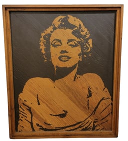 Hand Painted Sign Sillhouette of Marilyn Monroe