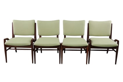 Set of 4 MCM Brown Saltman Dining Chairs