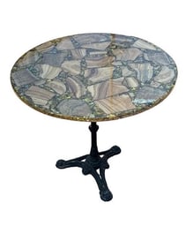 1950's Mid Century Modern Wrought Iron Base Table