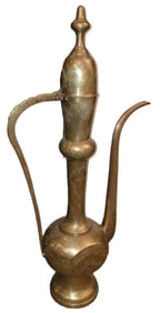 Antique Brass Water Pouring Ewer Moroccan