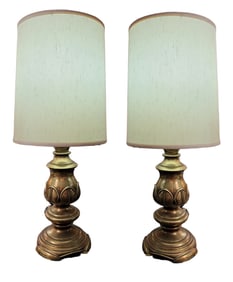 Pair of Bronze Stifle Table Lamps