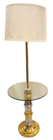 Mid Century Brass and Chrome Table Lamp