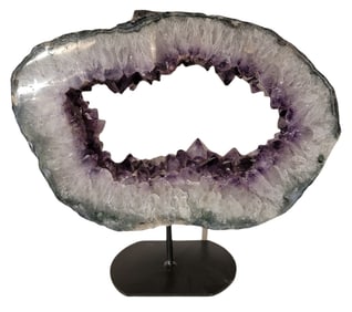 Amethyst Goede Stone on Iron Stand