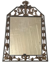 1950s Bronze Craftsman Style Mirror