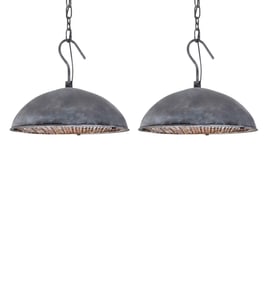 Pair of Industrial Warehouse Light Pendants