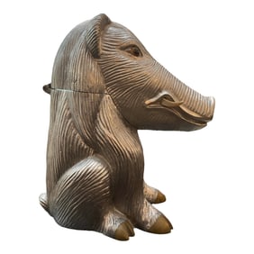 1980s Arthur Court Warthog or Wild Boar Wine Cooler