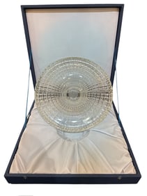 Crystal Decorative Plate Gifted to Herb Klein by the Diplomats of the Russia