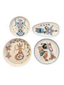 Set of 4 1970s Genevieve Golsh Tableware